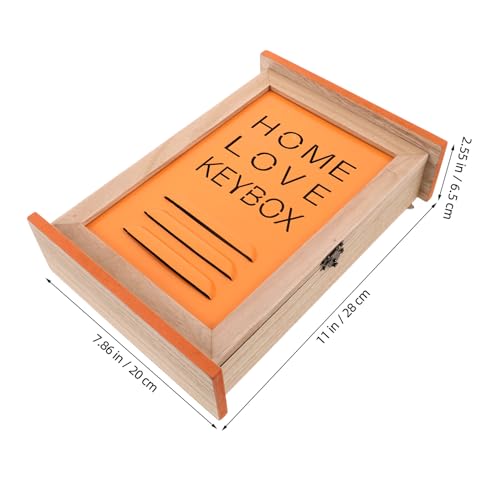 Caja organizadora de llaves de madera de pared para la entrada de casa 3