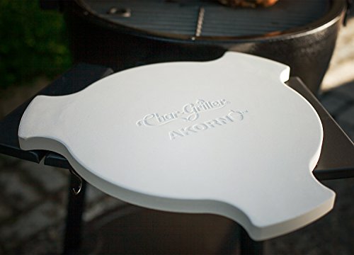 Char-Griller E16620 Akorn Kamado Charcoal Grill, Graphite & 6201 Akorn Smokin Ceramic Smoking Stone, Ivory #TOP5