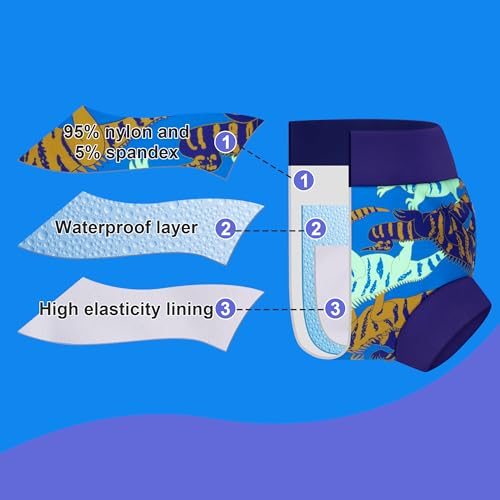 Image of BIG ELEPHANT Baby Swim Diapers 3-Pack, Reusable Swimming Diapers