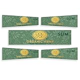 JOB Organic Rolling Paper - King Size Slim Cigarette Paper - 5 Booklets, 32 Leaves Per Book