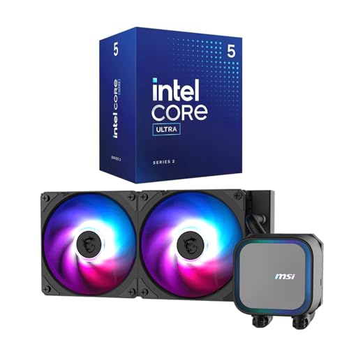 Image of MICRO CENTER CPU AIO Combo - Ultra 5 225F Desktop Processor 10 cores up to 4.9 GHz with MAG CORELIQUID A13 240 CPU Liquid Cooler, Black