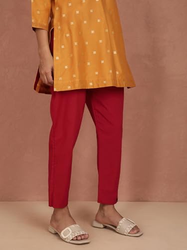 Image of TWIN BIRDS Women Cotton Kurti Pants | Straight Fit Ethnic Daily Trousers