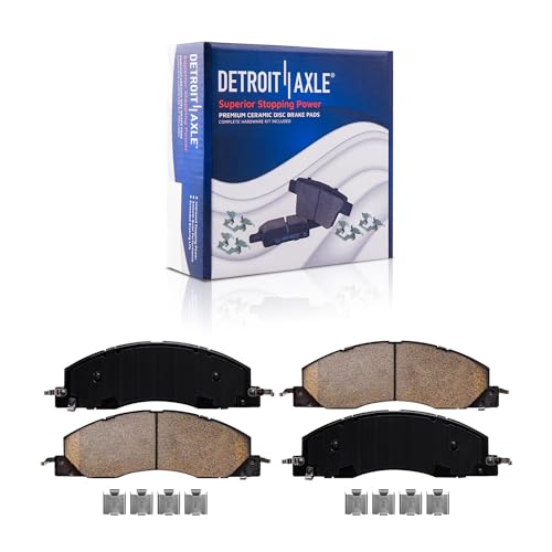 Image of Detroit Axle - RWD Front Wheel Bearing Hubs Brake Kit for Dodge Ram 2500 | 3500, Drilled & Slotted Brake Rotors Ceramic Brake Pads Wheel Bearing Hubs Assembly Replacement