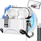 Compatible with AirPods Pro 2nd/1st Generation Case,Compatible with Magsafe,Magnetic Automatic Lock with Phone Stand & Cleaning Kit for iPod Pro Charging Case (USB-C/Lightning Cable)