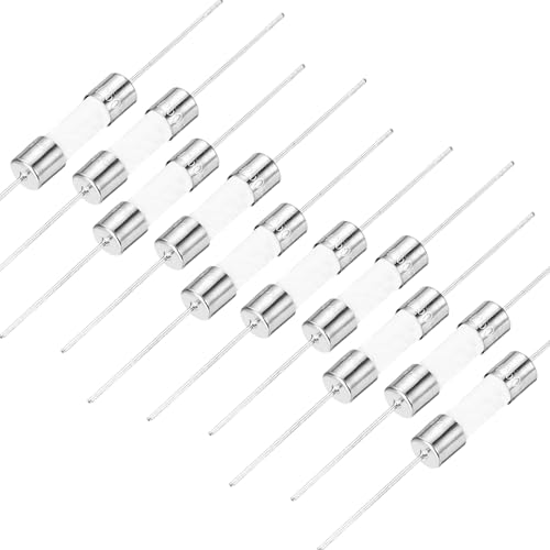 Image of sourcing map Slow Blow Fuse Time Delay Lead Wire Ceramic Fuses 5mm x 20mm 250V T5A 10Pcs