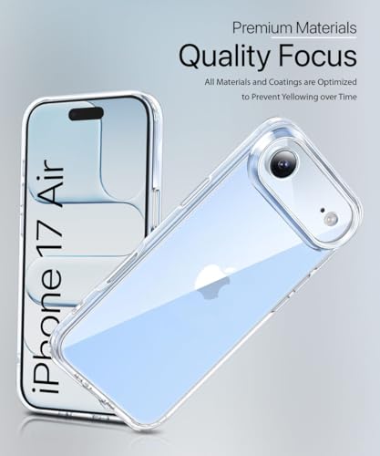 Image of WOW IMAGINE Crystal Clear Transparent Back Case Cover for iPhone 17 Air | Full Device & Camera Protection Shockproof TPU | Flexible Silicone Back Cover Case - Transparent