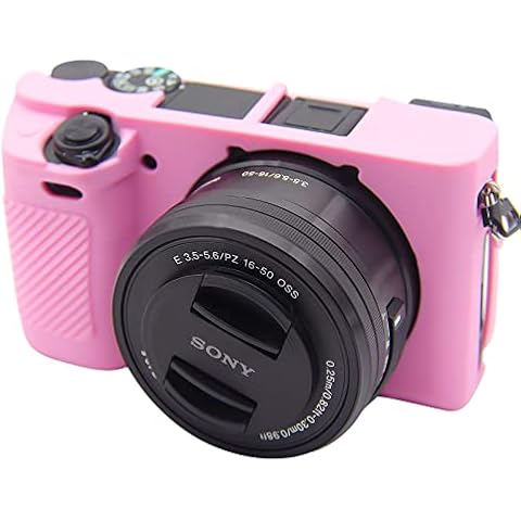 Easy Hood Case for Sony Alpha A6100 A6300 A6400 ILCE-6100 ILCE-6300 ILCE-6400 Digital Camera, Anti-Scratch Soft Silicone Housing Protective Cover Protector Skin (Pink) Cover