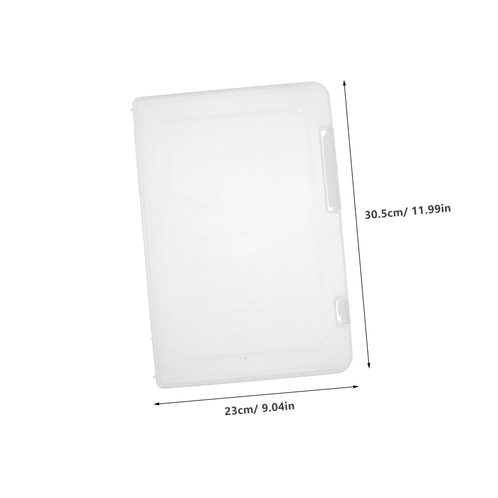 Caja Organizadora de Plástico Blanco para Almacenamiento de Documentos A4 Tapa, Capacidad Grande y Diseño Portátil para Oficina y Escuela, Pack de 4 Unidades