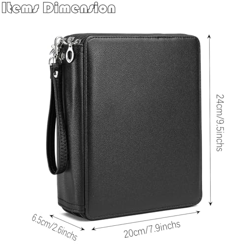 Image of YOUNGCOL Deluxe PU Leather Colored Pencil Case - 120 Slots Pencil Holder with Handle Strap Large Capacity Pencils Box