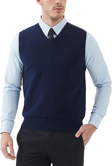 Mens v-Neck Sleeveless Sweaters for Winter wear-image-16