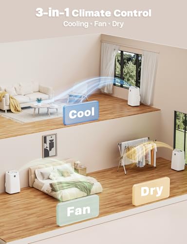 Image of Portable Air Conditioners, 16,000 BTU Portable AC Unit for Room up to 750 Sq. Ft, 3 in 1 Small AC Unit with 24H Timer Smart Sleep Mode, Smart Stand up Air Conditioner for Bedroom(16,000 BTUs)