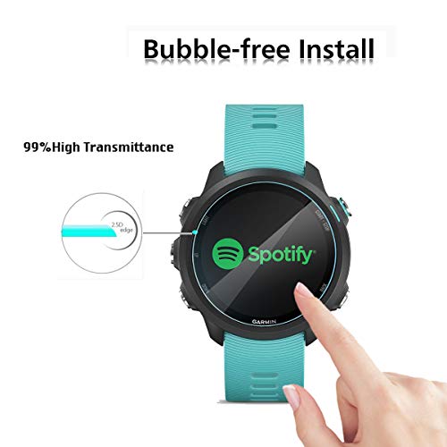 (Pacote com 4) Película de vidro temperado para Garmin Forerunner 245/245 Música, Akwox [0,3 mm 2,5D