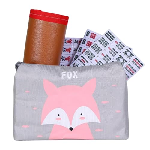 Alnicov Kleines Mahjong-Spielset, Traditionelle Chinesische Spiele Mahjong-Spielset, 144 Gravierte Mini-Kacheln, Geschenke Im Chinesischen Stil Für Partyspiele