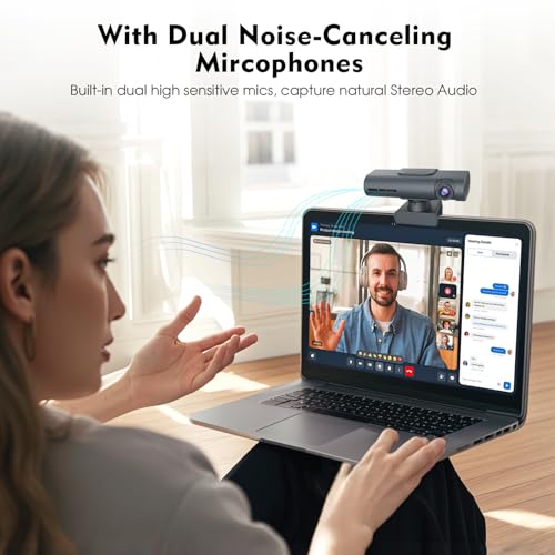 Webcam de streaming 2K avec suivi AI et caméra web USB pour vidéoconférence PC - 5