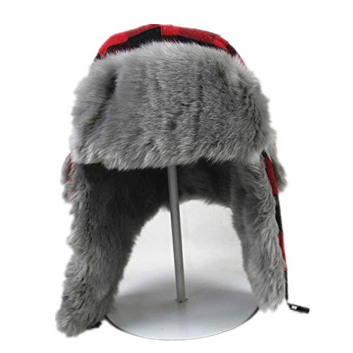 Chapka homme chapeau de trappeur russe rouge bonnet hiver chaud mixte
