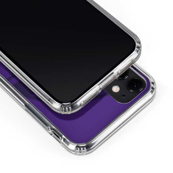 Skinit Clear Phone Case Compatible with iPhone 11 - Officially Licensed NFL Minnesota Vikings Double Vision Design