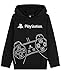 Playstation Felpe con Cappuccio per Ragazzi, Felpa Bambino in Cotone 7-15 Anni, Regalo per Gamers (11-12 Anni, Nero)
