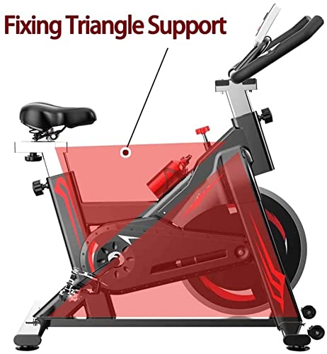 Image of Exercise Bike Stationary Indoor Cycling Bike Cycle Bike for Home Cardio Gym Belt Drive Workout Bike with 11KG Flywheel Thickened e