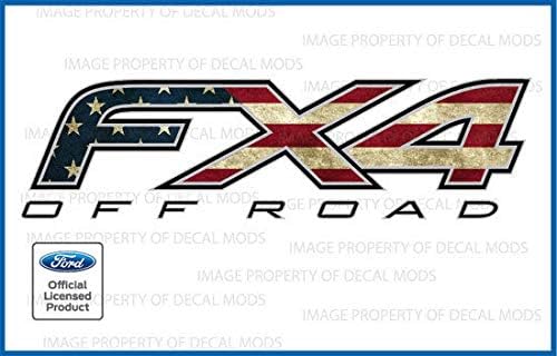 Decal Mods FX4 - Calcomanías todoterreno para Ford F250 F350 American Flag (2012-2016) - FWFLAG (juego de 2)