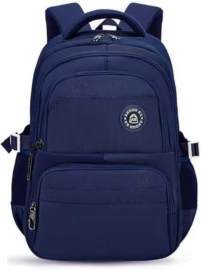 Mochila Escolar Adolescente Para Notebook Até 15 Polegadas, Resistente À Água, Acolchoada, Reforçada(Azul Escuro)