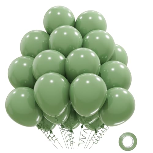 Ballons Verts 31 Pièces Vert Anniversaire, Ballons Vert, Balloons Sauge Hélium Baptême Baby Shower Décoration Fête Mariage Décoration Anniversaire Vert, 12 Pouces