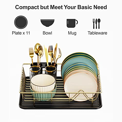 Gslife Dish Drying Rack, 2-Tier Dish Rack With Drainboard And Small Dish Rack With Swivel Spout, Dish Drainer For Kitchen Counter, Bundle Sales, 2 Pack #TOP6