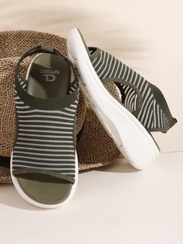 Image of Carlton London Women's Knitted Slip-On Wedge Sandals