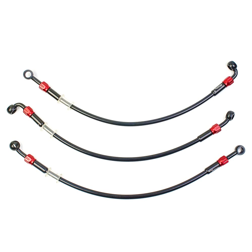 400mm-2400mm Motorrad Geflochten Stahl Bremskupplung Ölschläuche Line Pipe für Motorrad Pit Dirt Bike ATV Motocross Street Bikes hydraulische hardwaretubing (1700mm)