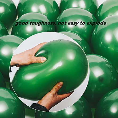 Image of 300 pack Green Balloons 12 Inch Dark green Latex Balloon Bulk for Party Supplies and Decorations