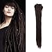 Dsoar Double Ended Dreadlock Extensions Handmade Synthetic Dreads 20 Inch 10pcs/Pack Locs Hair Extensions (40 inch, 4#/Dark Brown)
