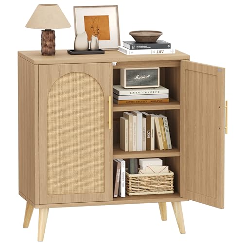 Keehusux 15.7" D Rattan Storage Cabinet with 2 Doors & Adjustable Shelf by Keehusux - Image 8