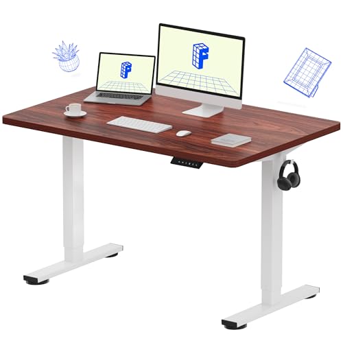 FLEXISPOT EN1 48x30" Electric Standing Desk, Mahogany