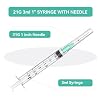 100 Pack 3ml with 21Ga 1inch Lab Supplies, Disposable Syringe with needle, Individually Packaged