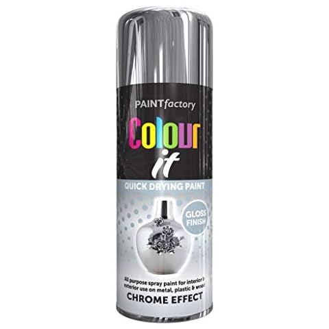 400ml Colour IT Chrome Effects Gloss All Purpose Spray Paint Metal Wood Plastic Cover