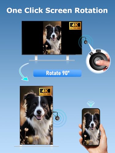4K Wireless HDMI Dongle für TV, 2.4/5G Miracast WI-FI Airplay Display Adapte, Tragbar HDMI Kabellos Empfänger Casting Video für Phone i-OS Android Pad DLNA Miracast MacOS PC zu HDTV Beamer Monitor