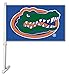 NCAA Florida Gators Car Flag Gator Head with Free Wall Brackett