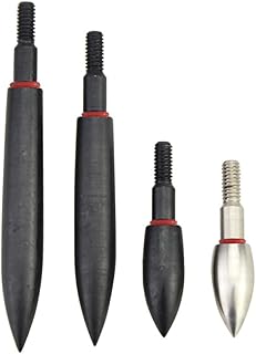 12 Pcs Archery Arrow Field Points 100/150/200/250/300/350 Grain Bullet Points Screw in Broadheads