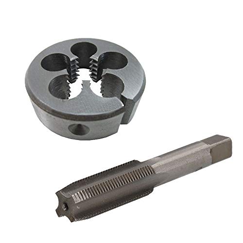 Image of 5/8" x 18 UNF Tap & Die Tungsten Steel Taper and 38mm Split Die