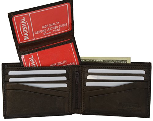 New Mens Wallet & Removable ID Window Brown #533