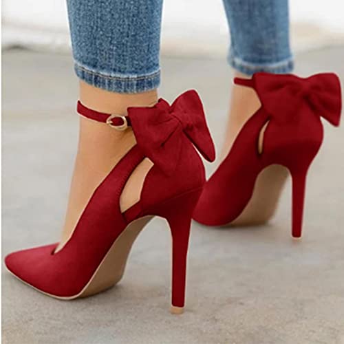 YHCS Women’s High Heel Pointed Toe Pumps with Bowknot YHCS Women’s High Heel Pointed Toe Pumps with Bowknot