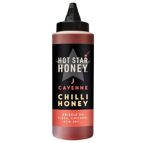 Hot Star Honey Chilli Sauce – Handcrafted Sweet Chilli Honey Sauce – 100% Natural, No Additives –Perfect for Pizza, Pasta, Noodles, Steak, Chicken & Beef – Made in UK – 340g