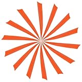 YELARXI Arrow Vanes Turkey Archery Arrows Feather Fletching, 5 Inch Right Wing Fit for Hunting Target Shooting (25Pcs Orange)