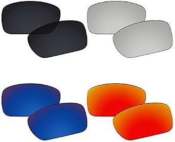 Galvanic Replacement Lenses for Oakley Turbine OO9263 Sunglasses - Black + Sapphire + Ruby + Chrome