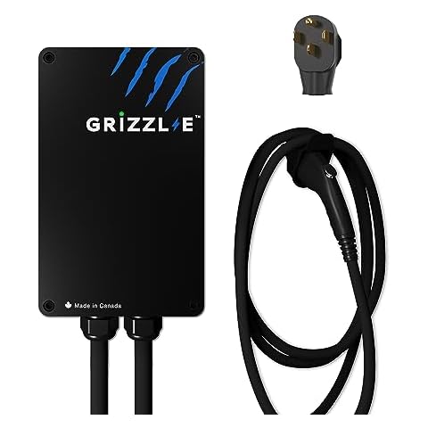 Grizzl-E Classic, Level 2 240V / 40A Electric Vehicle (EV) Charger, UL Certified, Metal Case Enclosure, Indoor/Outdoor Electric Car Fast Wall Charging Station, NEMA 14-50 Plug, Classic Black Cover