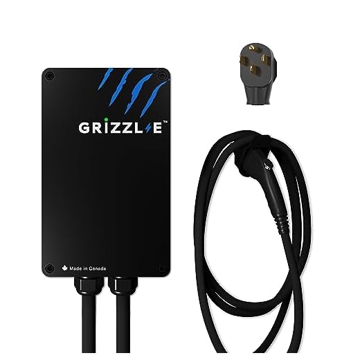 Grizzl-E Classic, Level 2 240V / 40A Electric Vehicle (EV) Charger, UL Certified, Metal Case Enclosure, Indoor/Outdoor Electric Car Fast Wall Charging Station, NEMA 14-50 Plug, Classic Black