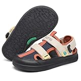 SAGUARO Sandalias Niño Barefoot Cangrejeras Niños Puntera Cerrada Sandalias Barefoot Verano Sandals Playa Piscina Mar Beige, 31