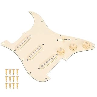 1 jeu de pickguard chargé avec micros à aimant SSS pré-câblés pour pièces de rechange de guitare électrique, Accessoires… - Les Beatles, Paul McCartney, John Lennon, RIngo Starr, George Harrison
