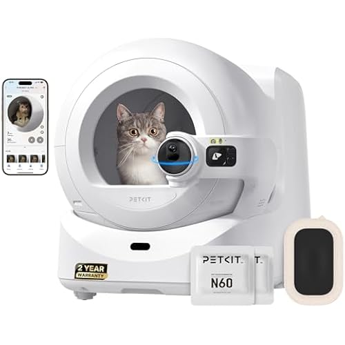 PETKIT Purobot Ultra Auto Waste Packing & Multi-Cat Toilet Behavior Ai Camera Tracking Automatic Self-Cleaning Cat Litter Box, Smart Robot with 5G WiFi App Control&Integration Safety&Odor Free