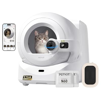 PETKIT Purobot Ultra Auto Waste Packing & Multi-Cat Toilet Behavior Ai Camera Tracking Automatic Self-Cleaning Cat Litter Box, Smart Robot with 5G WiFi App Control&Integration Safety&Odor Free