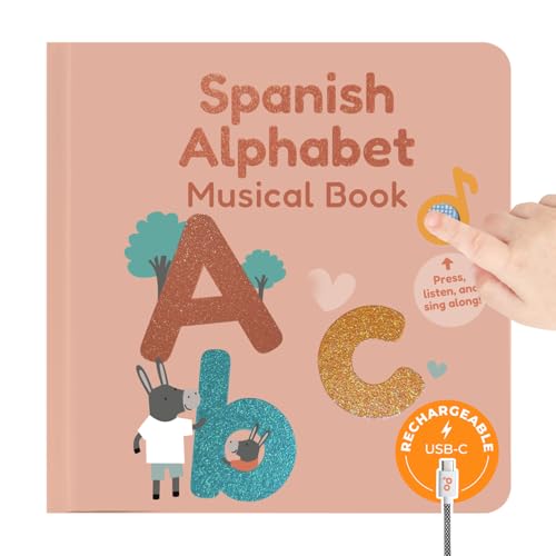 Image of Cali's Books Spanish Nursery Rhymes Sound Book for Babies and Toddlers 1-3 | Baby Books with Spanish Songs for Kids | Libros en Español par Bebes (Spanish ABC)
